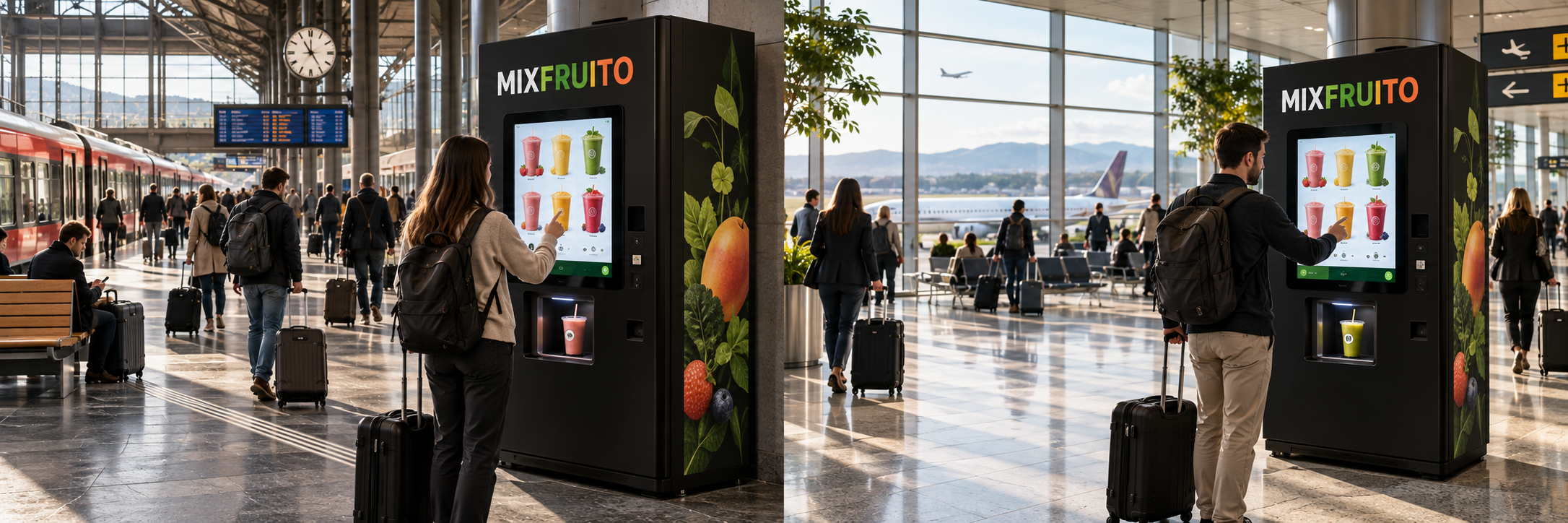 Illustration d’une machine MIXFRUITO : Gares de train